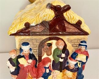 Christmas Ceramic Cookie Jar