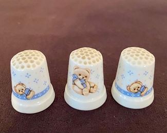 Ceramic Teddy Bear Thimbles