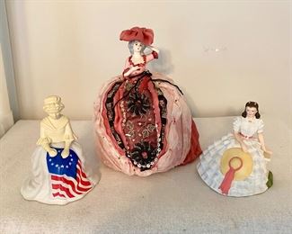 "Avon" Betsy Ross Figurine Topaze Cologne. Hand Made and Designed by Earlene Sharp Doll. "Avon" Images of Hollywood Vivien Leigh as Scarlett O'Hara in "Gone With The Wind" (1983)