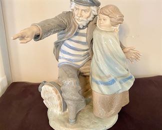 Rare-Large Zaphir, Jose Puch (1978-1980's) "Waiting For The Fisherman". Repaired finger. 12" Tall