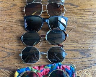 Vintage sunglasses including Vuarnet