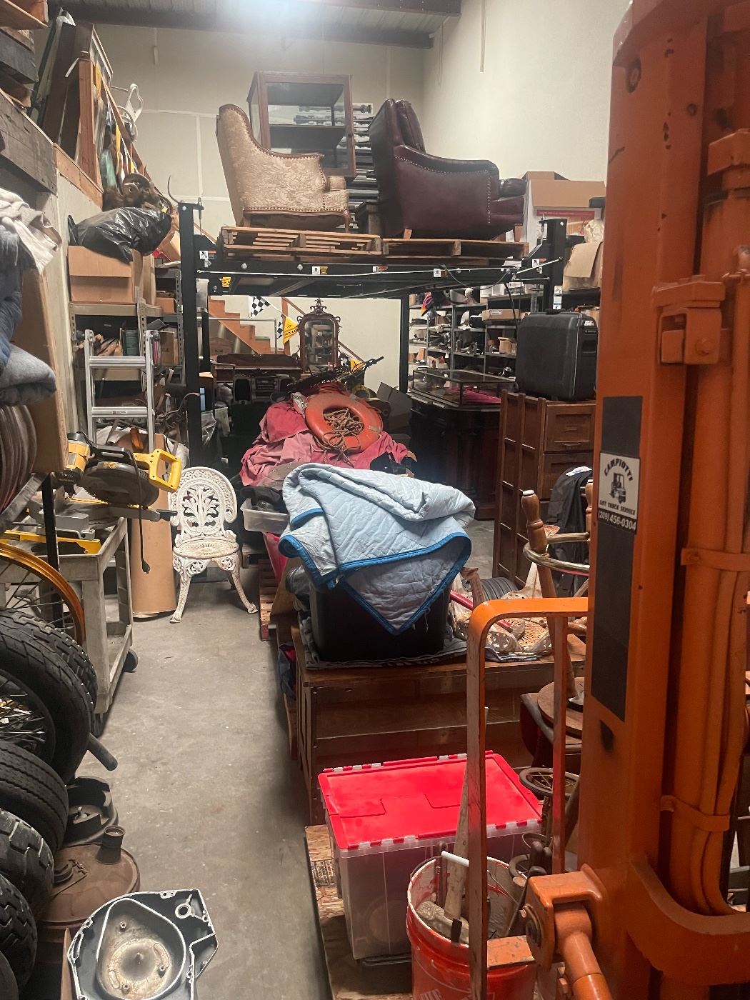 WAREHOUSE ITEMS TO BE PULLED OUT MORNING OF