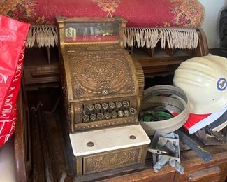 Cash register, rug, Thomas Kinkade original, desk & more