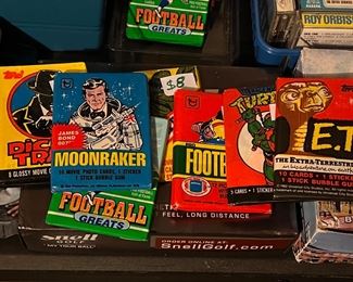 Vintage trading card packs