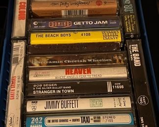 Lots of cassette tapes