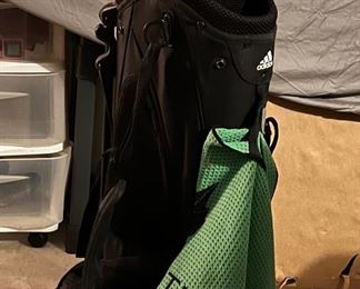 Golf clubs and bag