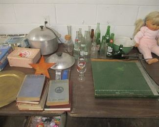 Cutting board and pots