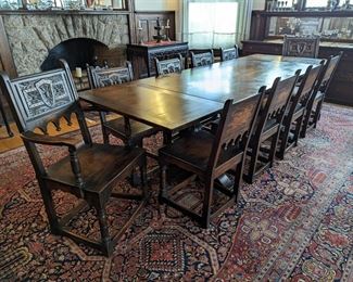 1920's Lifetime Furniture Oak Dining Set