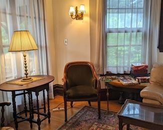 Antique Chair and other antique furniture, lighting