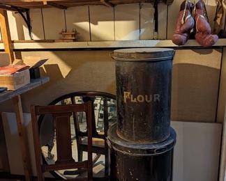 Antique Industrial Flour Cans, Vintage Boxing Gloves and more
