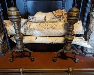 Antique Chippendale Andirons