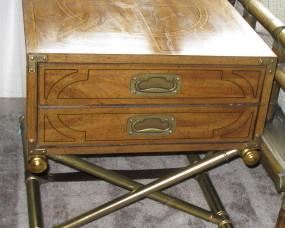 Lamp Table with Brass Legs 
