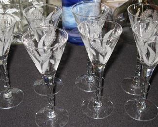 Etched Wine Glasses