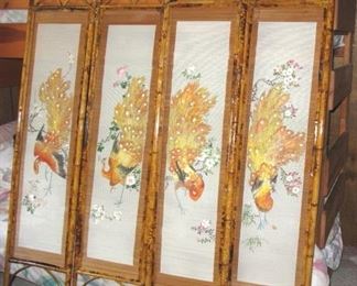 4 Panel Bamboo Screen   