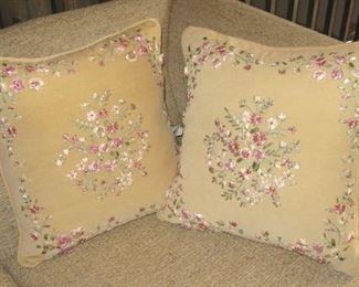 Two Floral Pillows