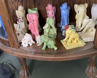 1930's German decanters and ashtrays.