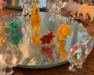 The amber blown glass is the smallest elephant at the sale in case you were wondering.