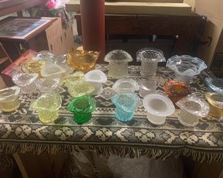 Glass hat collection.