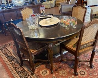 French Dining Table with 2 Leaves $825