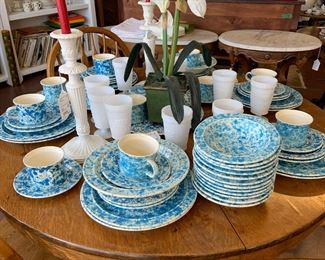 Homer Laughlin Spongeware Set $105