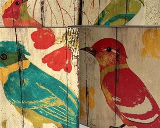 Printed canvas bird art 