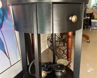 Black end table