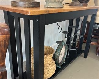 Mission style console table