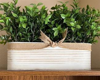 Faux Plant in Metal Container