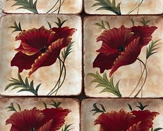 Pier 1 Imports Poppy Plates Set/6