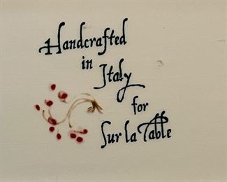 Handcrafted in Italy for Sur la Table