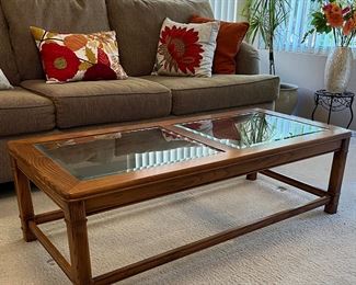 Coffee Table w Glass Insets