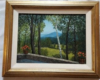 Arthur Jones oil on board Bennington Monument