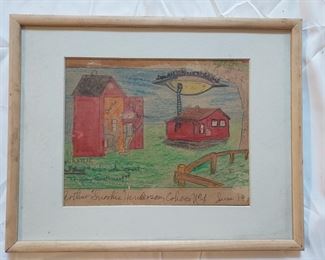 Aurthor Snookie Henderson Ufo on homestead student art