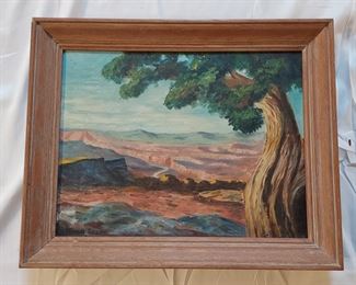 Thomas Gazer Oil on canvas grand canyon scene