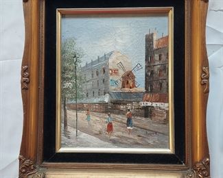 Burnett Oil on canvas french street scene