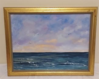 T Shanklin oil on canvas seascape