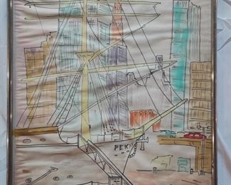 Mary Ann or Fox watercolor on paper