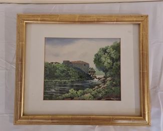 Mario Salvador watercolor gristmill