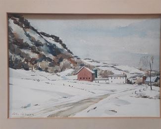 Peter Robinson winter farm scene