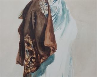 Signed illegibly Middle eastern man after Rudolph ernst