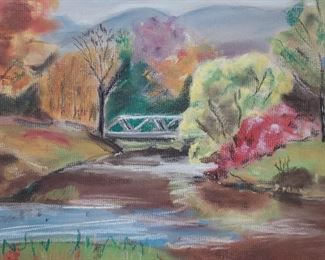 S Walworth Watercolor Landscape Painting