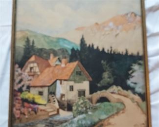 Stover Watercolor painting of a landscape