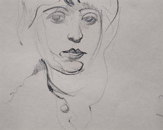 K schnall drawing of Joyce Carol oates