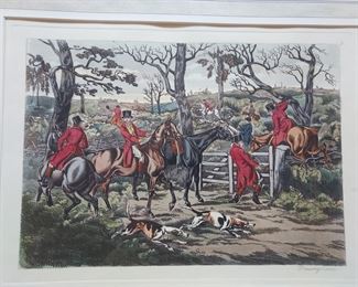 after Henry Thomas Alken Sportsmen Within An Enclosure