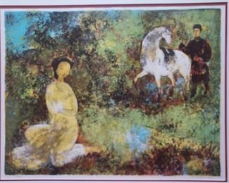 Vu cao Dam Lithograph le Cheval Blanc