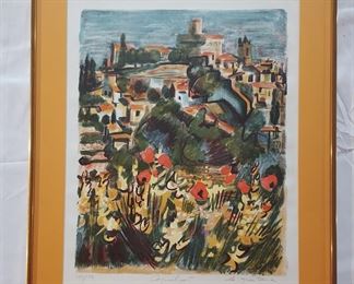 John Le Quintana Cityscape Lithograph signed and numbered
