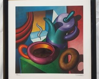 Jeff Downs lithograph donuts signed #