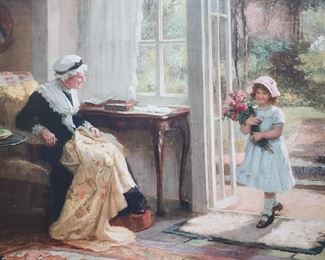 George Sheridan Knowles girl visiting grandma