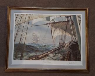 John Stobart Decks Awash Signed # lithograph