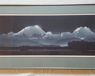 John Fehringer Lithograph of mountains signed and # print